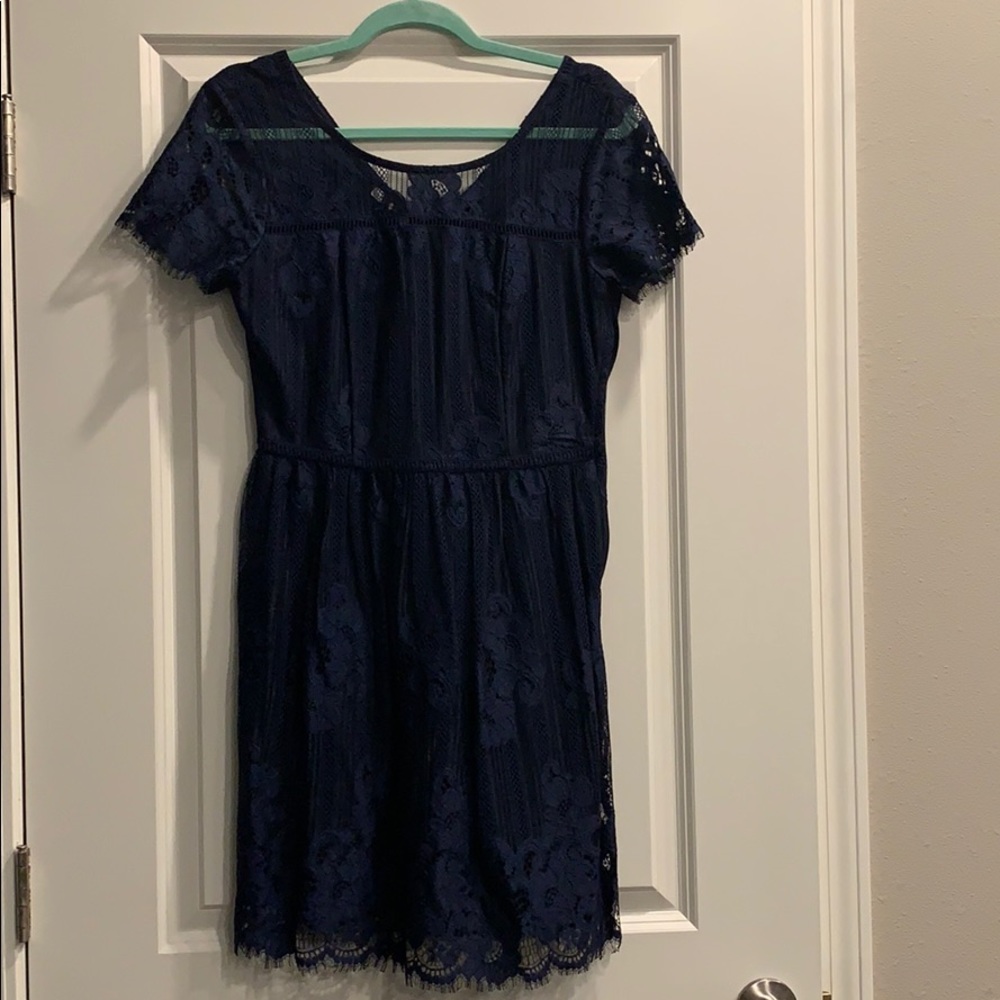 Maurices Navy Blue Lace Dress